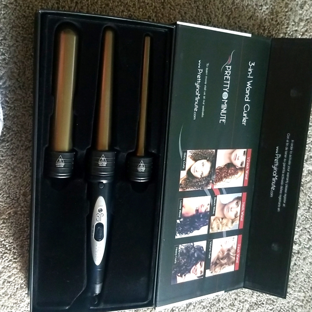 PRETTY IN A MINUTE 3 IN 1 WAND CURLER